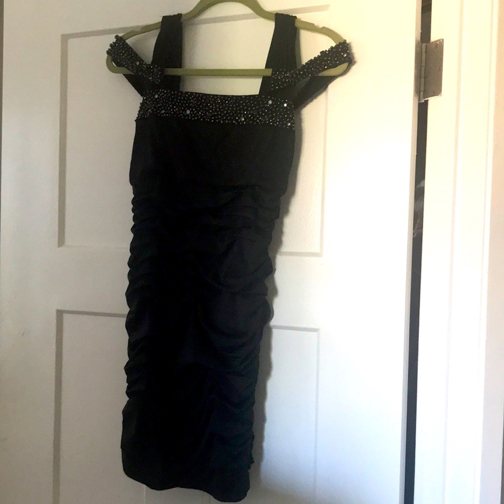 LBD with rhinestone gems with zipper in back